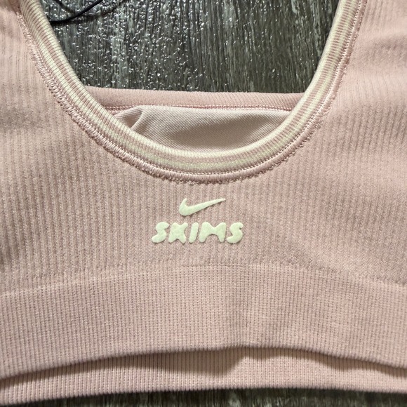 SKIMS x Nike Ribbed Seamless Micro Scoop Bra Himalayan Ecru Size S Collaboration - Picture 7 of 7